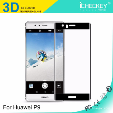 2016 Anti-Fingerprint 3D 0,26mm gehärtetes Glas Displayschutzfolie für Huawei P9